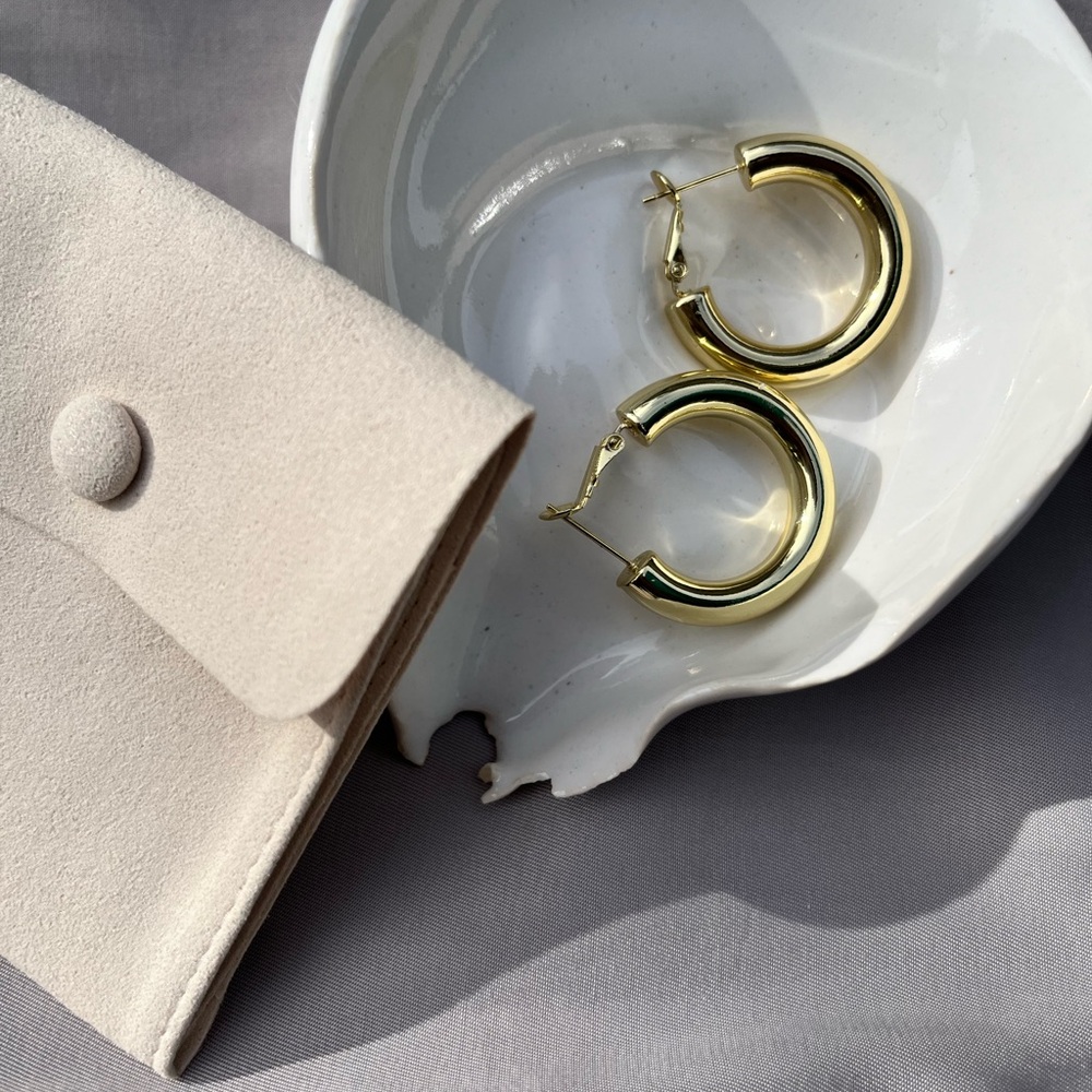 Chunky Gold Plated Hoop